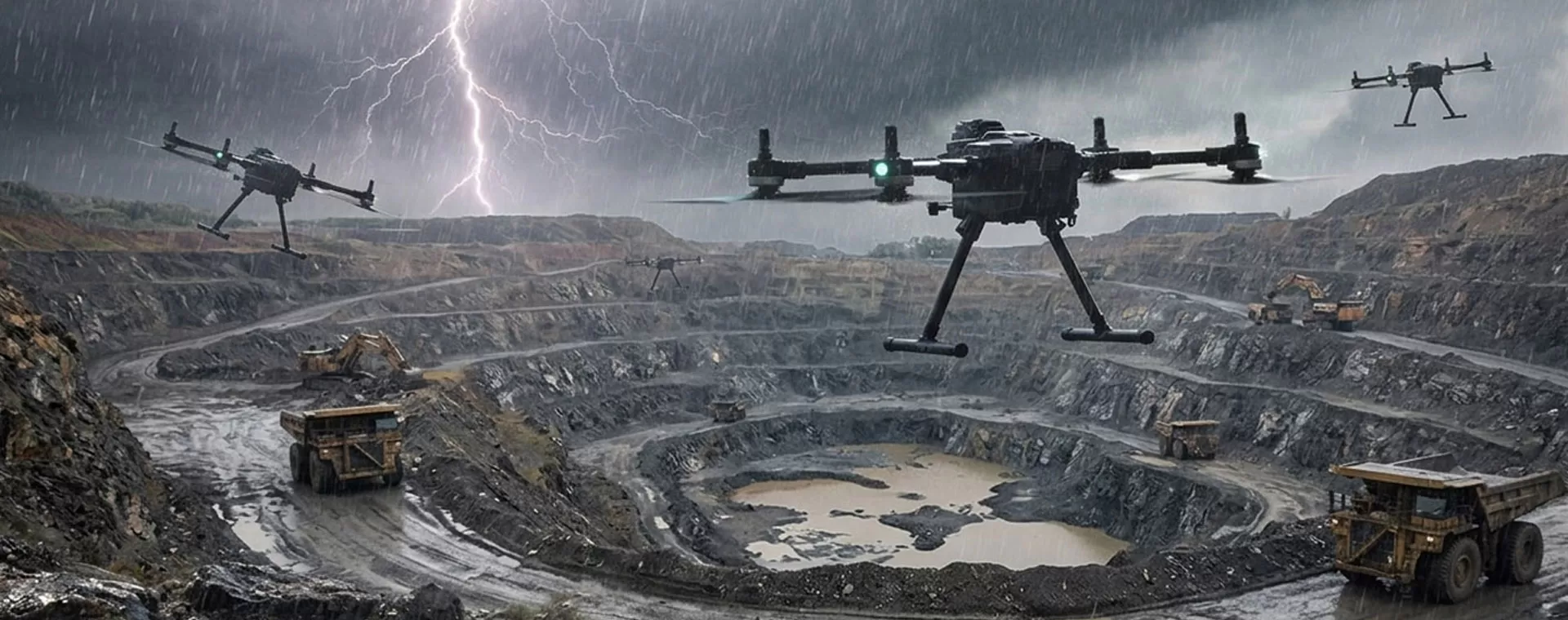 Drones miniers pour l'exploitation minière de précision