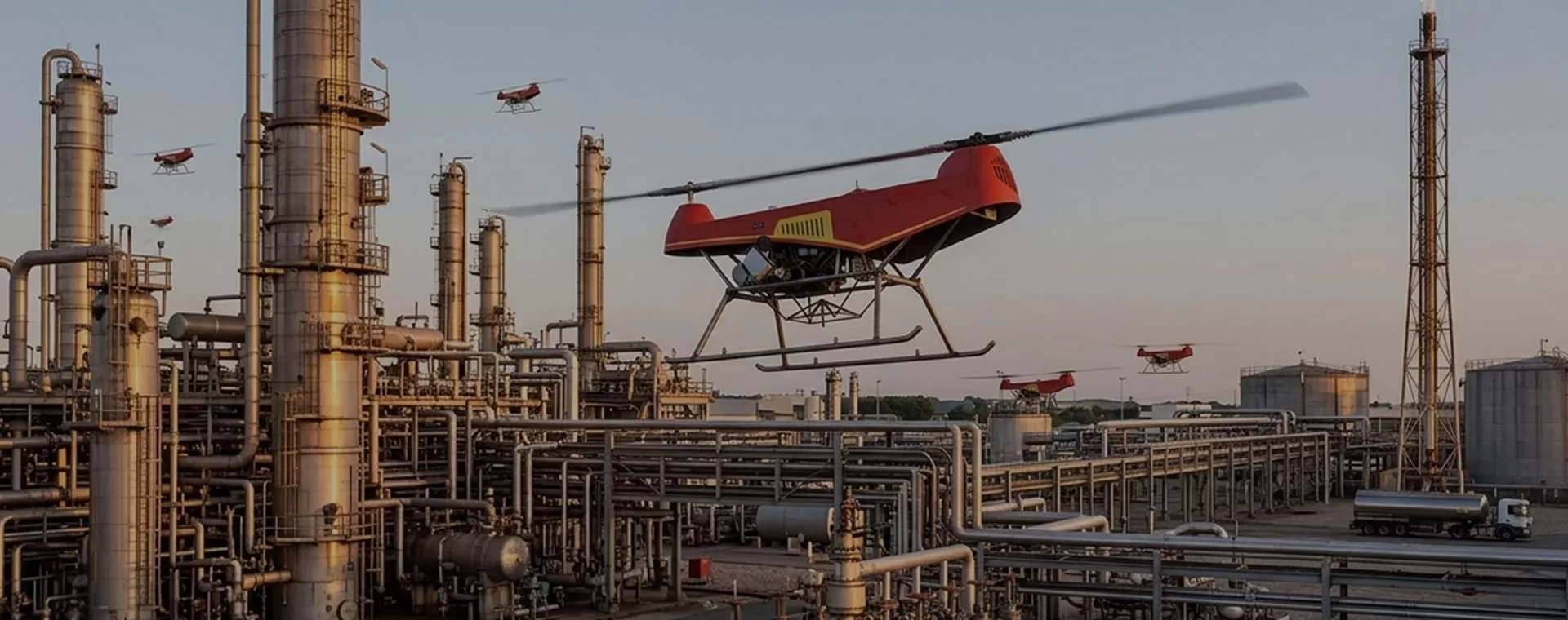 Drones pétroliers et gaziers pour le secteur de l'énergie de précision
