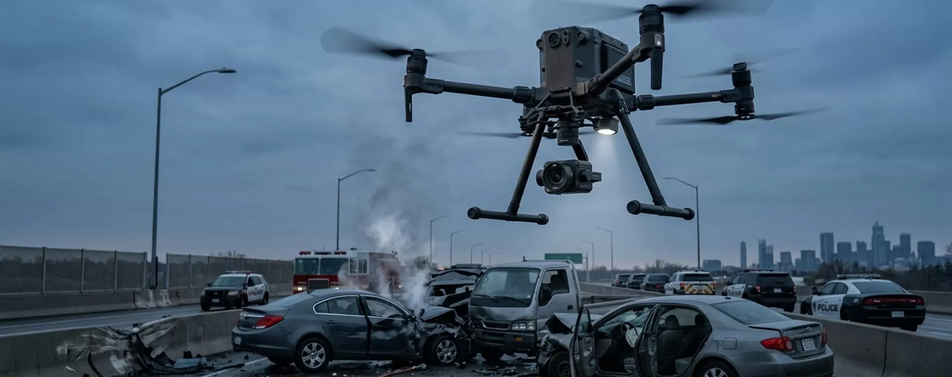 Drones de sécurité publique pour interventions d'urgence de précision