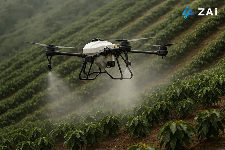 Résoudre le défi de la couverture inégale : Une success story du drone ZAi-Q100 dans la caféiculture commerciale